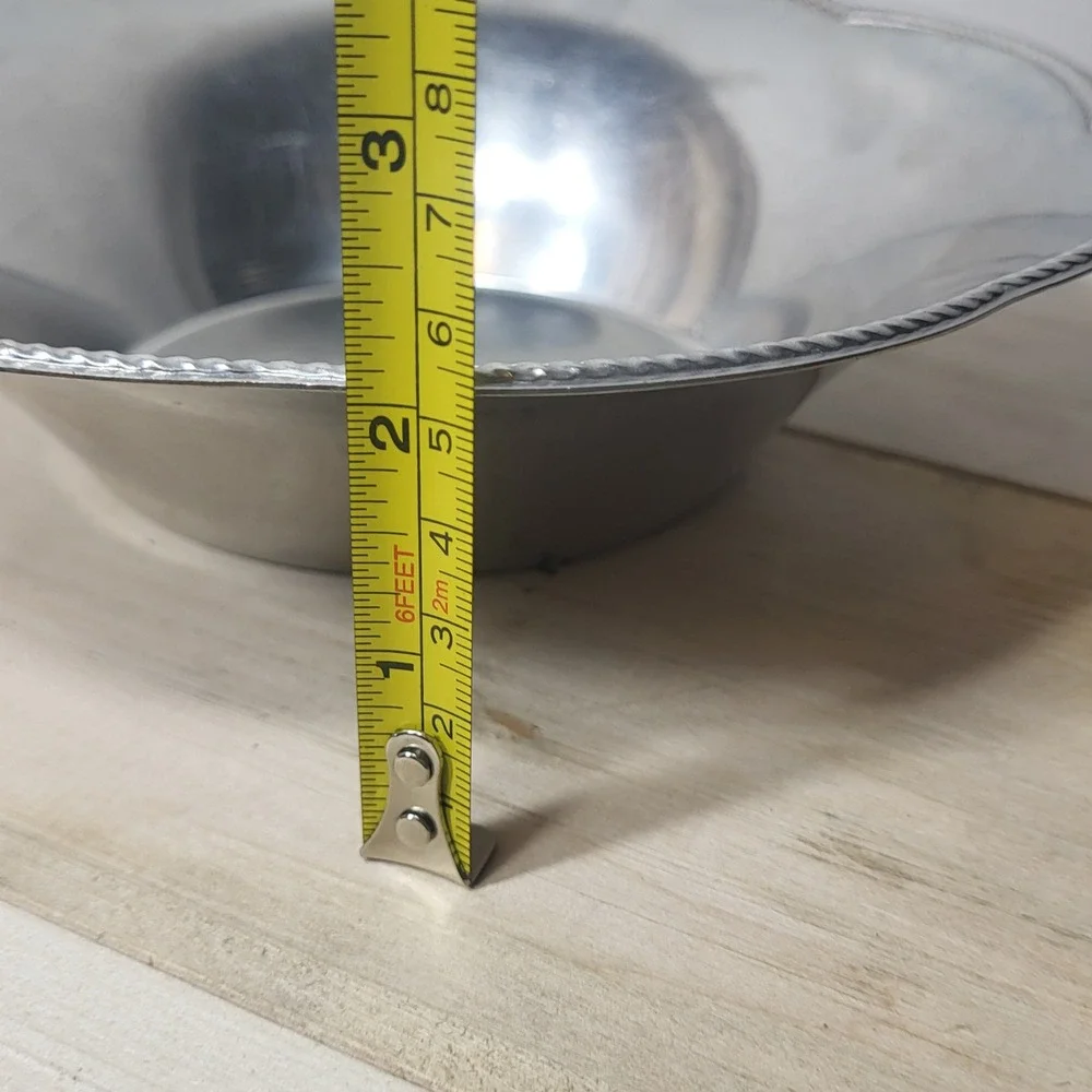 Alfra Alessi 18/10 Stainless Steel Scalloped Bowl Italy Rope Edge Vintage 8.25in
